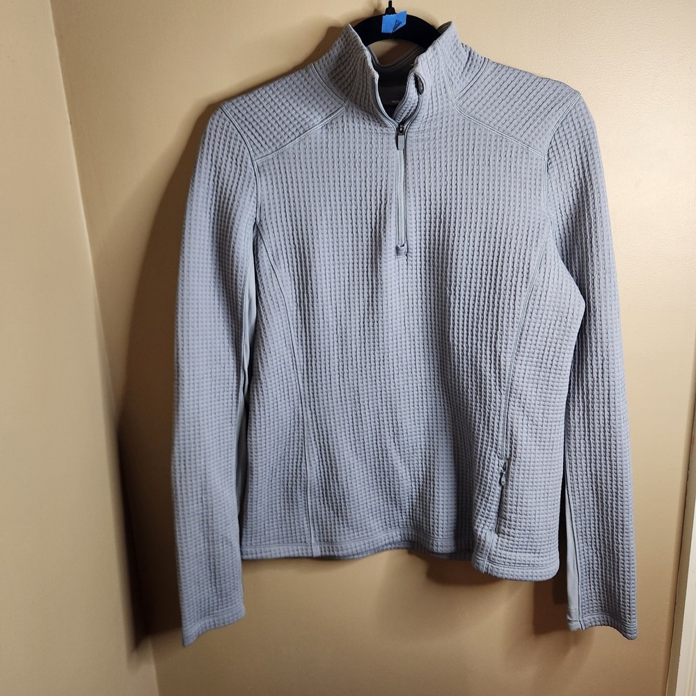 Lululemon Waffle Knit Half-Zip Long-Sleeve Shirt Rhino Grey W3HFSS Size 6